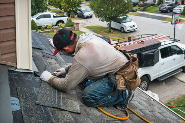 Professional Roofing technician working in Icard, NC